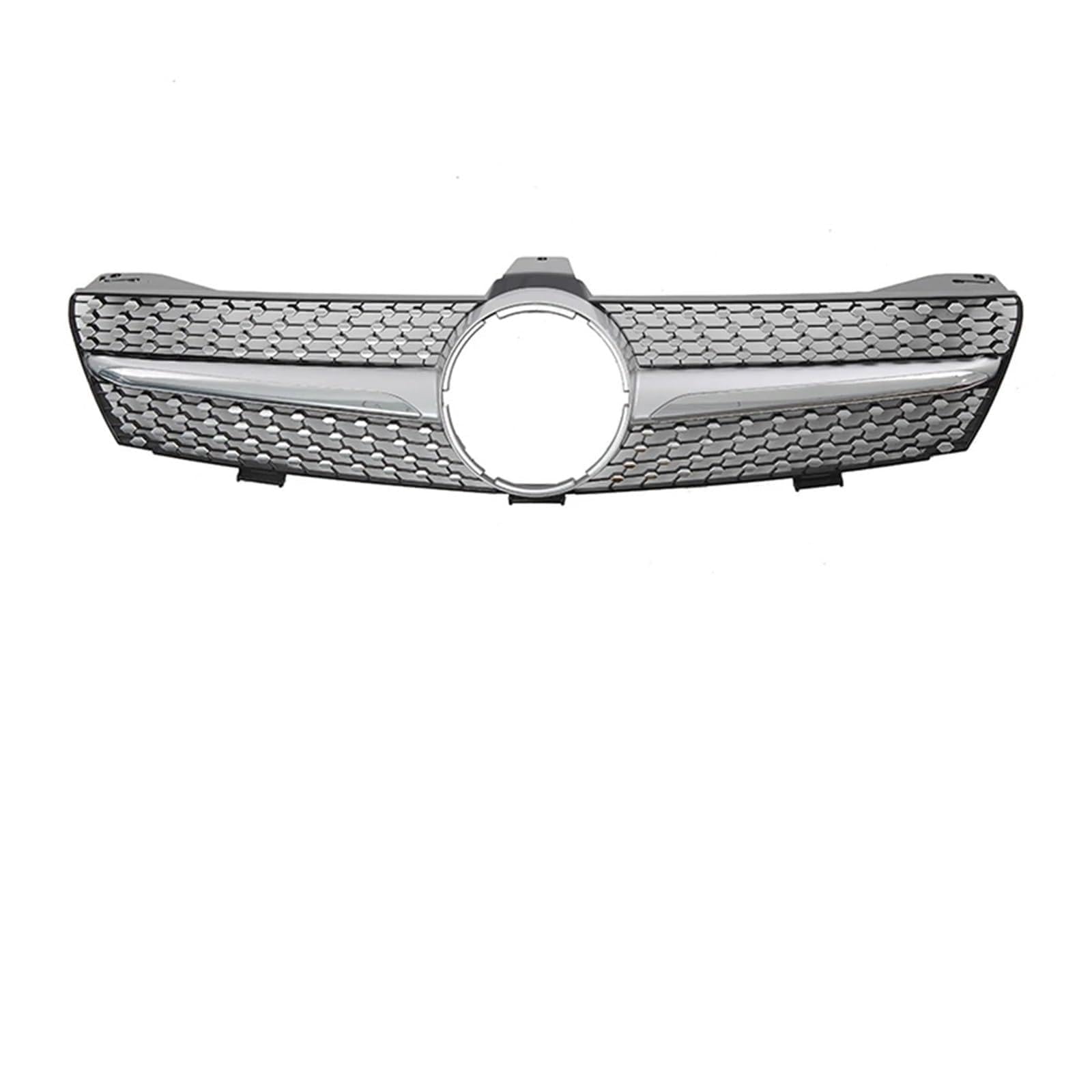 Front Kühlergrille Chrome Black Diamonds Style Frontstoßstangengrill Für Für Benz Für CLS-Klasse Für W219 Für CLS350 Für CLS500 2005 2006 2007 2008 Grill Kühlergrill Vorne(Diamonds-Silver) von FRVVPL