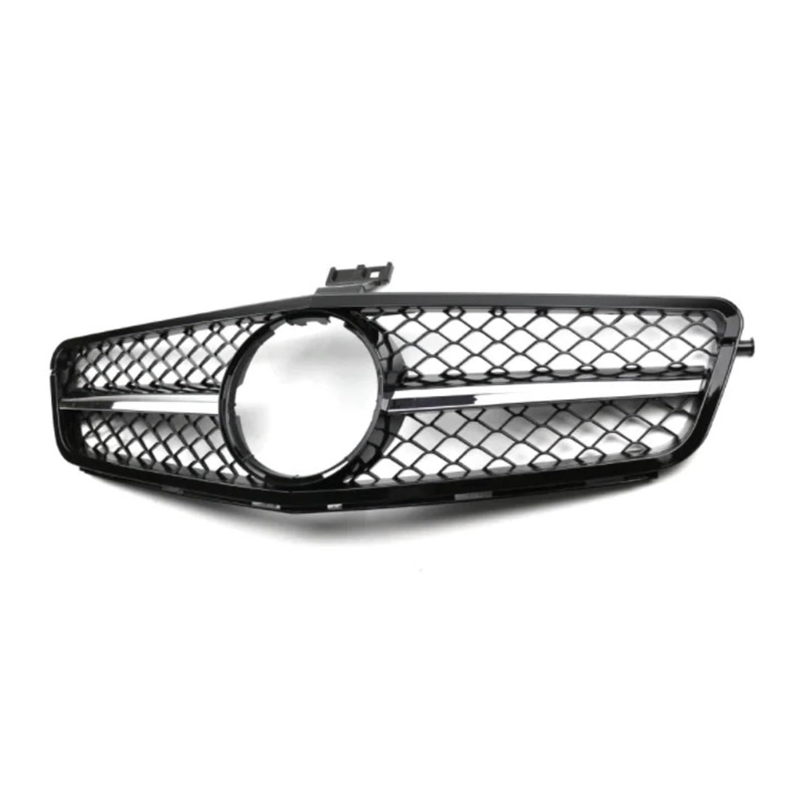 Front Kühlergrille Frontstoßstangengrill Für Für Benz Für C W204 Sport Racing Grill Diamond 2007 2008 2009 2010 2011 2012 2013 2014 Facelift Grill Kühlergrill Vorne(AMG Chrome Bar) von FRVVPL