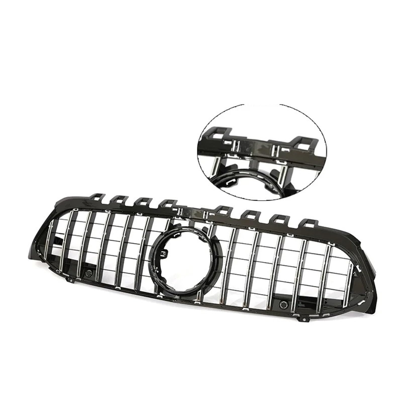 Front Kühlergrille Für Für Benz Für EINE Klasse Für V177 Für W177 2019 2020 2021 2022 Frontschürze Für A35 Für A45 Schwarz Chorme Grille Für A200 Für A180 Grill Kühlergrill Vorne(14 GT Chrome WO Cam) von FRVVPL