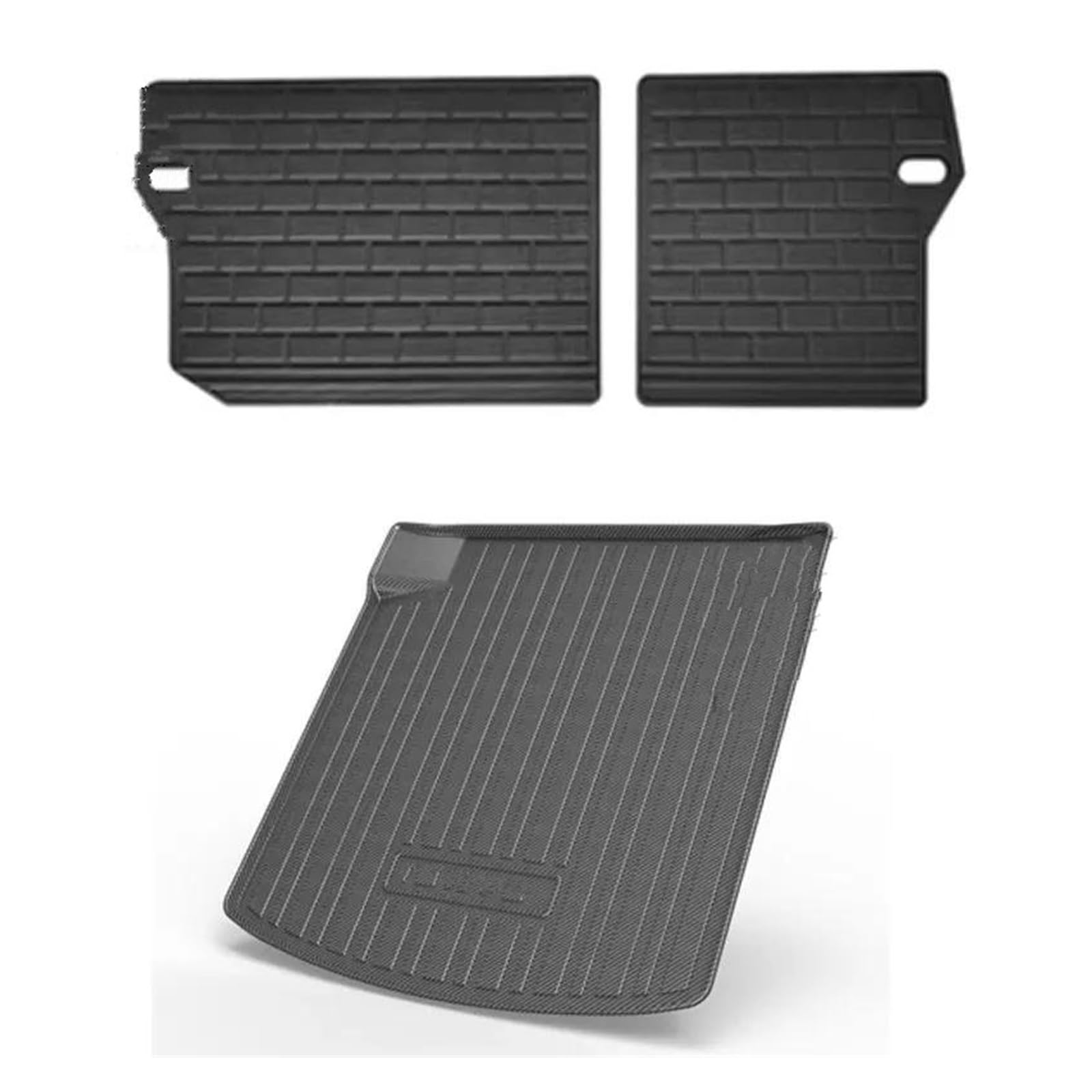 Kofferraummatte Auto Kofferraummatte Aufbewahrungsbox Pad Für BYD Für Seal Ev 2023 2024 Für ATTO 4 wasserdichte Pads Cargo-Liner Kofferraumwanne Bodenmatte Kofferraum Schutzmatte(Trunk MAT 3 PCS) von FRVVPL