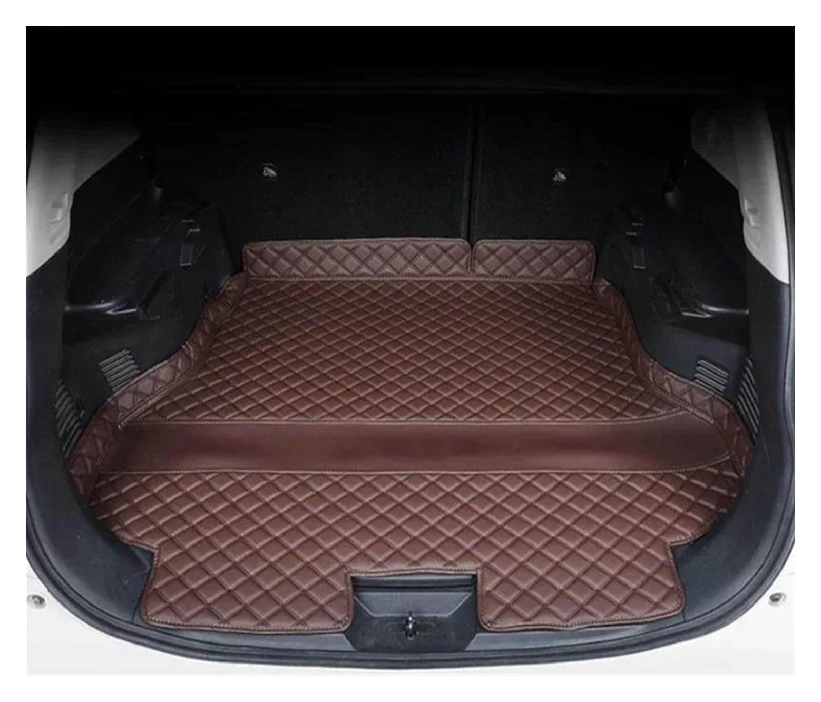 Kofferraummatte Auto Kofferraummatten Leder Teile Liner Styling Anti-Schmutz-Schutzschale Für Nissan Für X Trail T32 5 Sitze Zubehör Heckkofferraummatte Kofferraum Schutzmatte(Brown 1 PCS,B) von FRVVPL