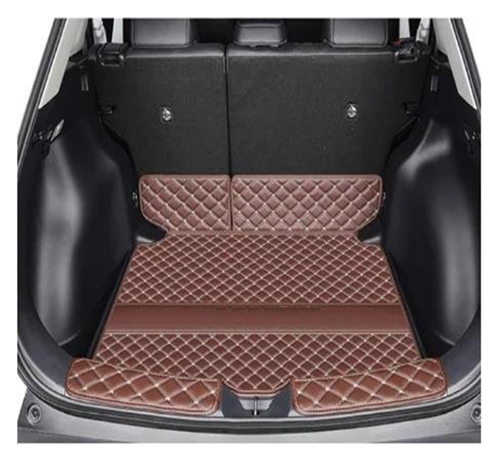 Kofferraummatte Für Corolla Für Cross 2022 2021 Leder Haltbare Cargo Liner Boot Teppiche Hinten Innen Dekoration Zubehör Custom Kofferraummatte Kofferraum Schutzmatte(Brown A) von FRVVPL