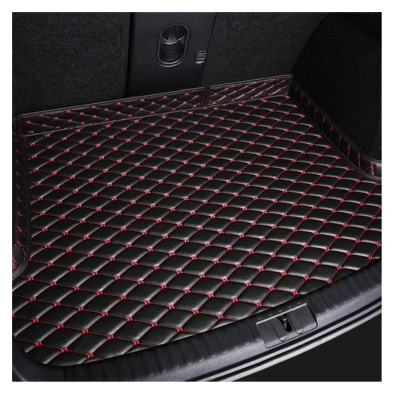 Kofferraummatte Für Hyundai Für Creta Für Ix25 2015-2019 2020 2021 2022 Custom Car Kofferraummatte Pad Innenraum Autozubehör Kofferraum Schutzmatte(Black red,2020-2022) von FRVVPL