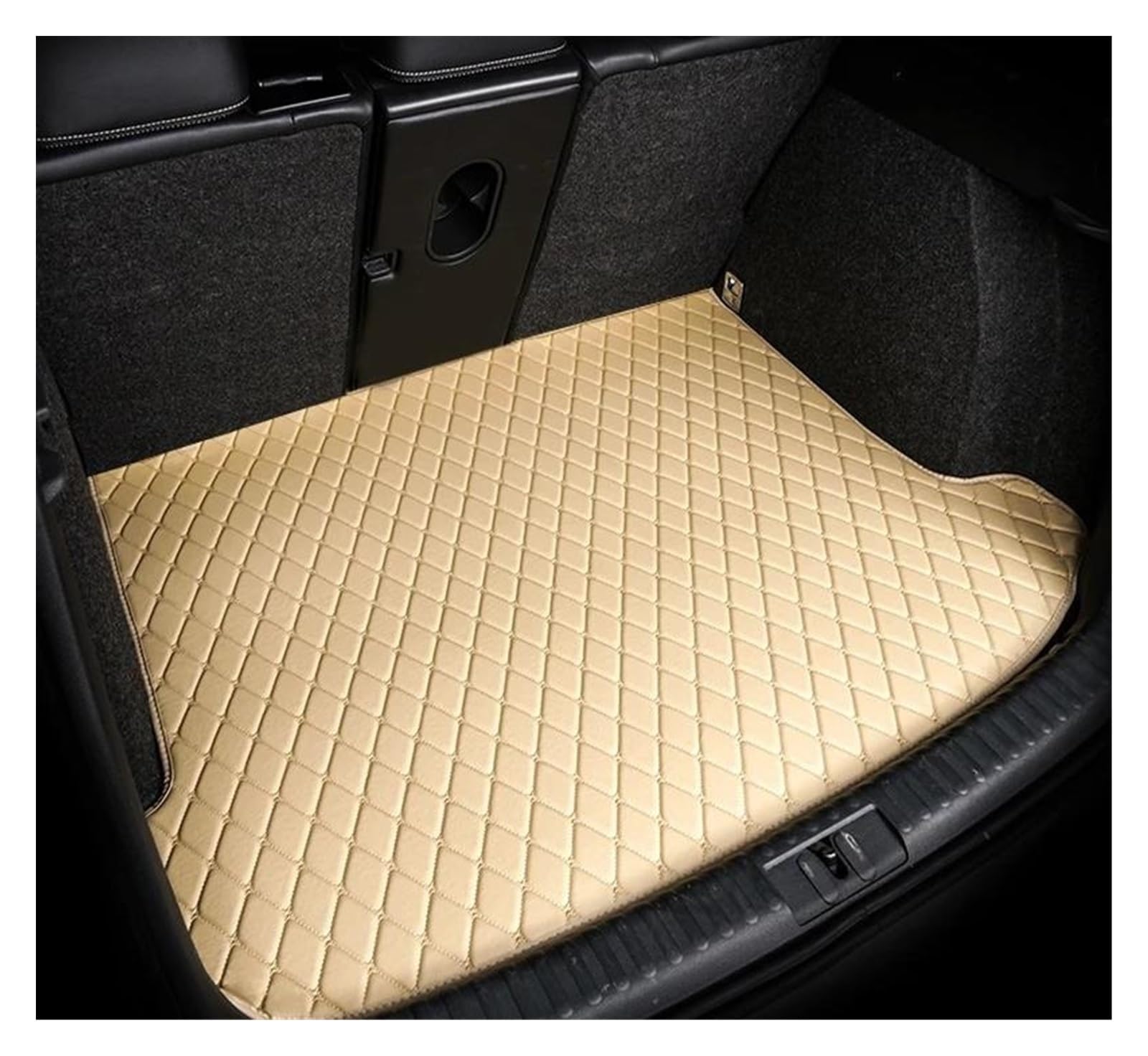 Kofferraummatte Für Hyundai Für Tucson 2021 2022 2023 NX4 N Line Cargo-Liner Teppiche Abdeckung Pad Zubehör Innenraum Kofferraum Kofferraumschutzmatten Kofferraum Schutzmatte(BEIGE SIGIE) von FRVVPL