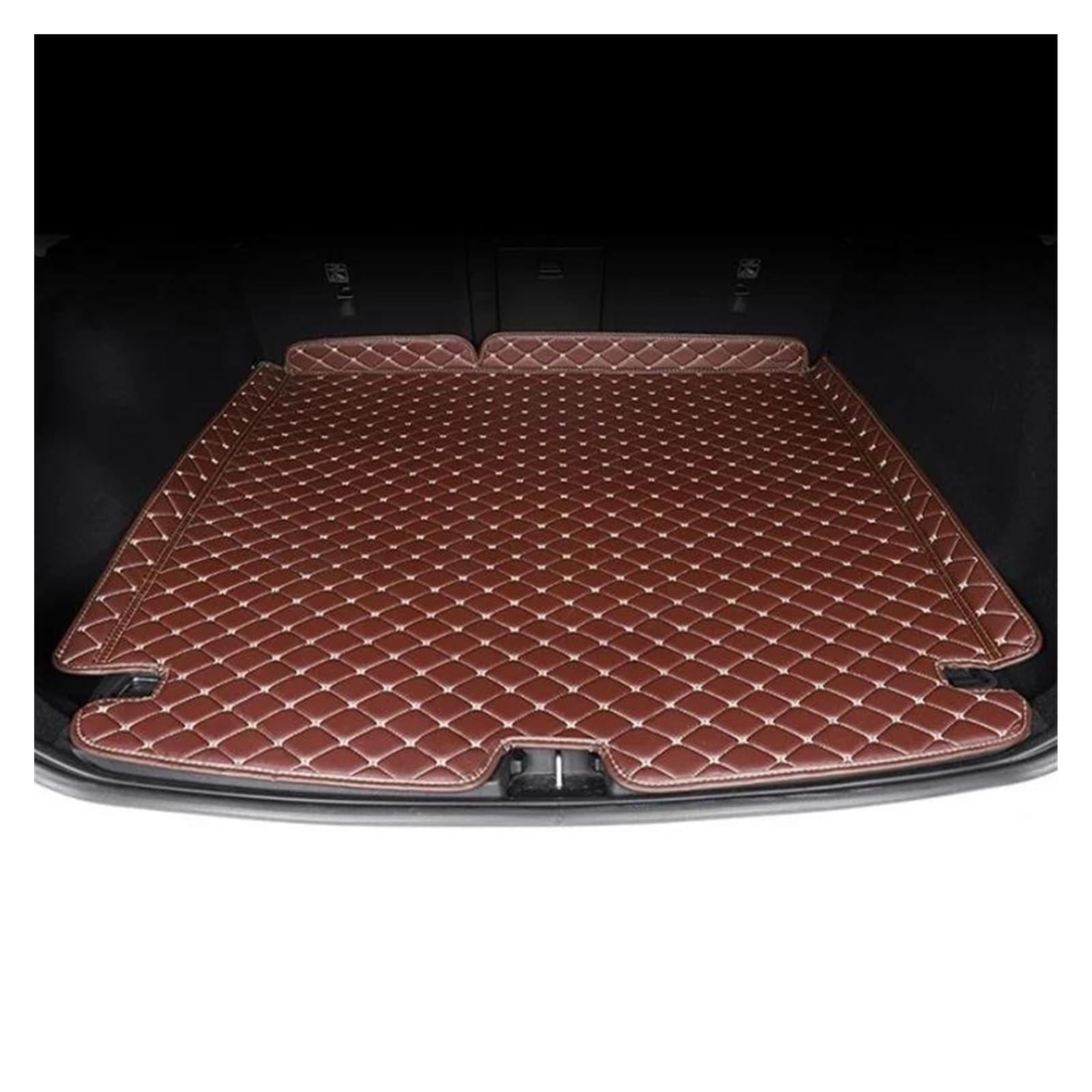 Kofferraummatte Für Volvo Für XC60 2018 2019 2020 2021 2022 Zubehör Teppich Leder Boot Liner Tray Auto Hinten Trunk Cargo Matte Boden Blatt Teppich Kofferraum Schutzmatte(Brown 1 pcs) von FRVVPL