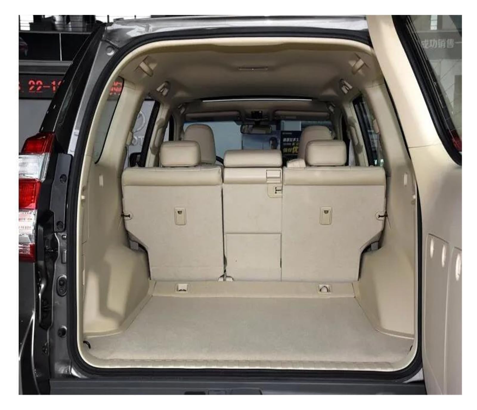 Kofferraummatte Kofferraummatten Für Toyota Für Land Für Cruiser Für Prado 150 5 Sitze 2022-2010 2011 2012 2013 2014 2015 2016 2017 Cargo-Liner-Kofferraumteppiche Kofferraum Schutzmatte(Model 2 2018-2 von FRVVPL