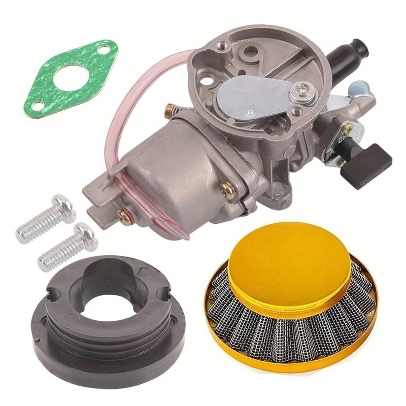 Motorrad Vergaser Carb 2-Takt Für 43ccm 47ccm 49ccm Vergaser Mit Pod-Luftfilter Ansaugkrümmer Luftgekühlt Für Mini-ATV Quad Dirt Pocket Bike(Gold) von FRVVPL