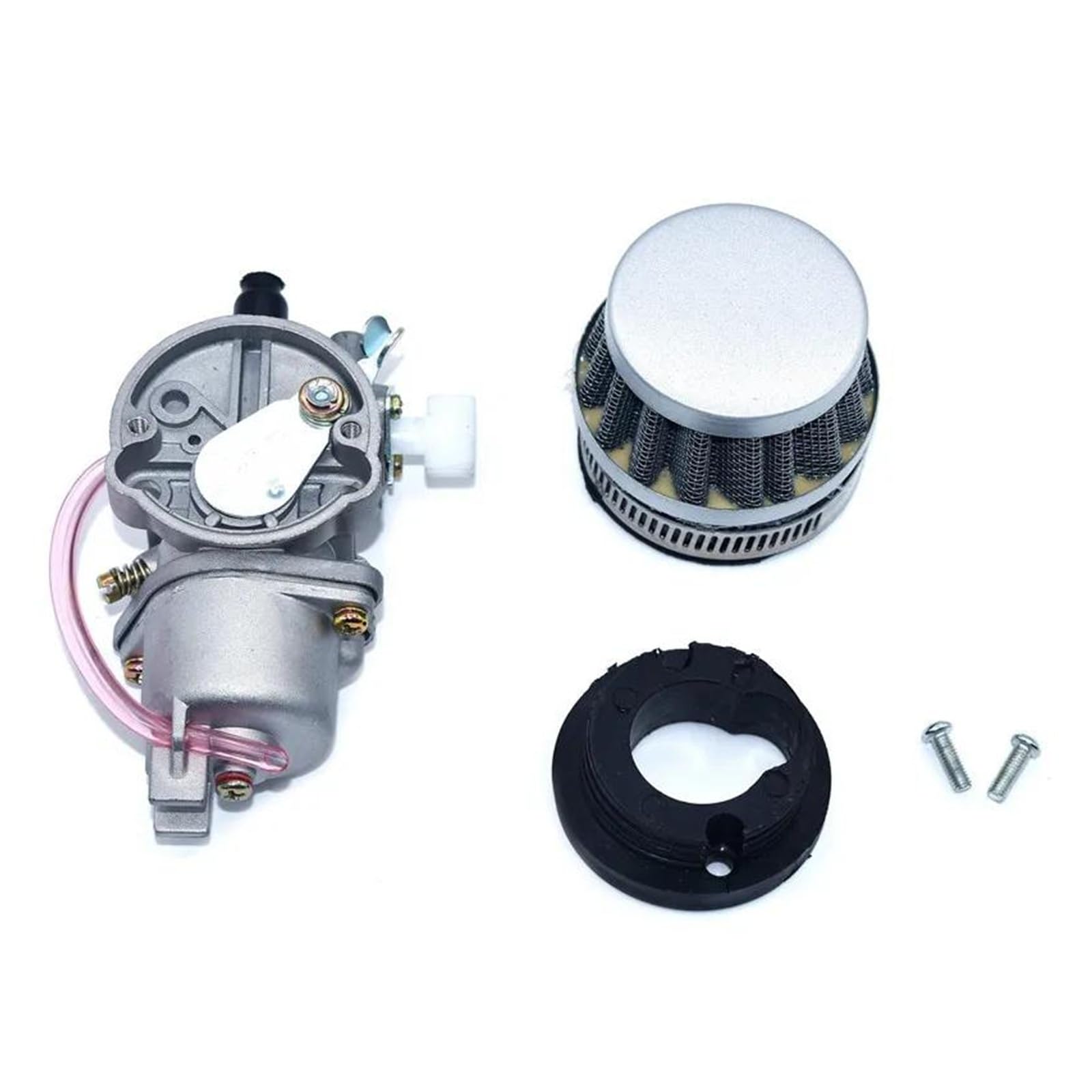 Motorrad Vergaser Carb Für 47cc 49cc Vergaser mit 44mm Luftfilter Mini Motor Dirt Pit Pocket Bike ATV Quad Go Kart(Silber) von FRVVPL