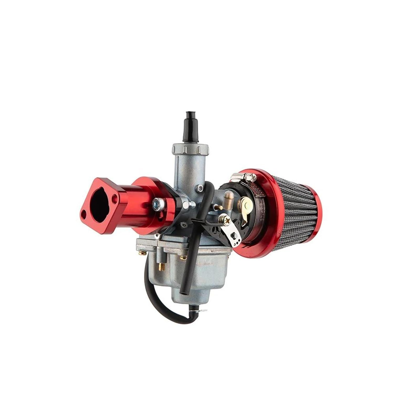 Motorrad Vergaser Carb Für CB125 XL125S TRX250 TRX 250EX XR100 XR200 CG CB 125 150 cc ATV Quad Dirt Bike Motorrad PZ26 Vergaser Aluminium kit(Hand red) von FRVVPL