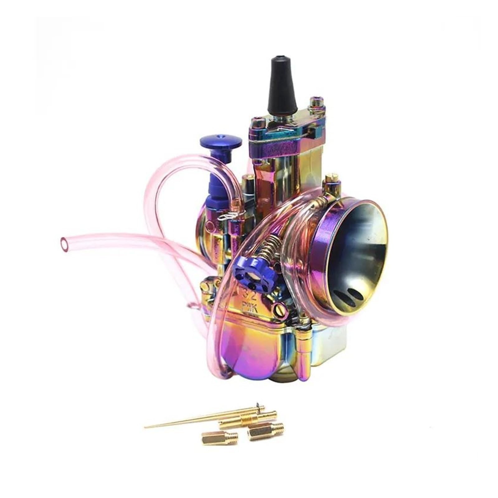 Motorrad Vergaser Carb Racing Motorrad Multicolor Vergaser Für PWK 21 24 26 28 30 32 34mm Carburador Mit Power Jets Für ATV Dirt Bike 4T Racing(28mm) von FRVVPL