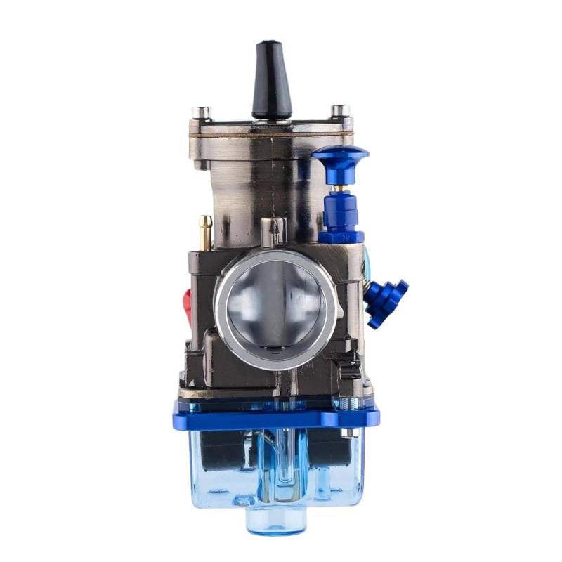 Motorrad Vergaser Carb Universal Für PWK 21 24 26 28 30 32 34 Mm Motorradvergaser Für Mikuni Für Maikuni Für OKO YZ85 Power Jet Blau Transparente Abdeckung Schüssel(PWK 32) von FRVVPL