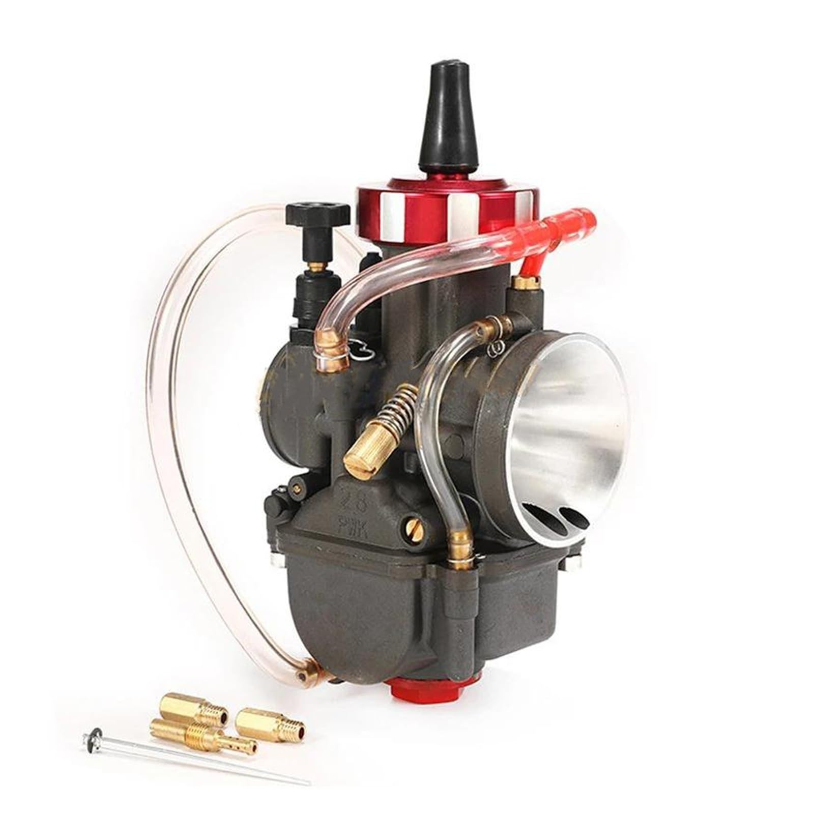 Motorrad Vergaser Carb Universal-Motorrad-Vergaser Mit Power Jets PWK 28 30 32 34 Mm Für 150-400 Cc Ändern Off Road Racing Scooter UTV ATV(PWK 32MM) von FRVVPL