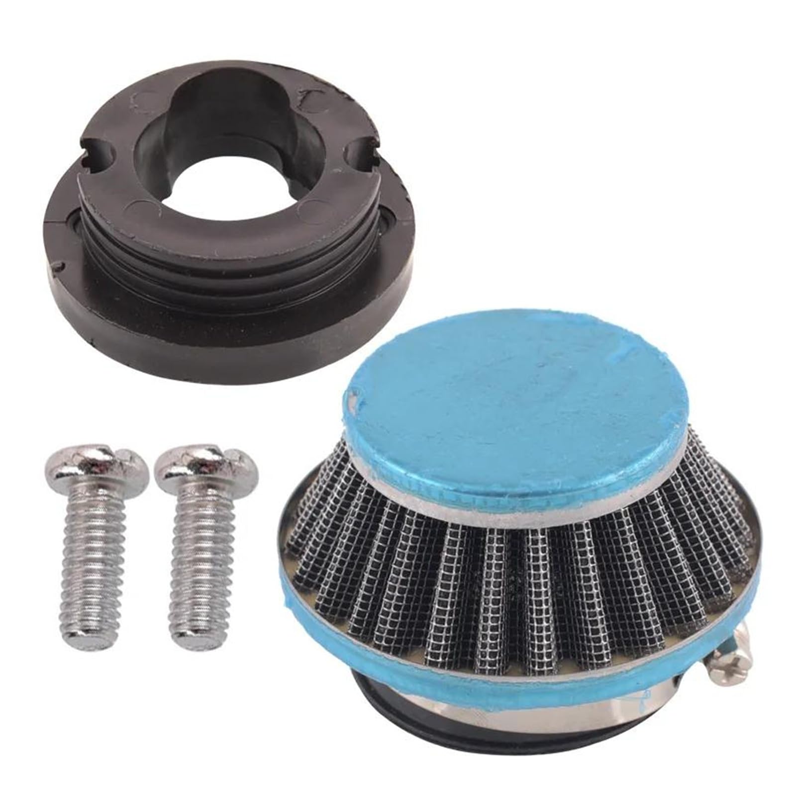 Motorrad Vergaser Carb Vergaser 38 mm 13 mm/Luftfilter 42 mm für 47 cc 49 cc 50 cc 2-Takt Mini Pocket Bike ATV Motorradteil(Air Filter Set) von FRVVPL