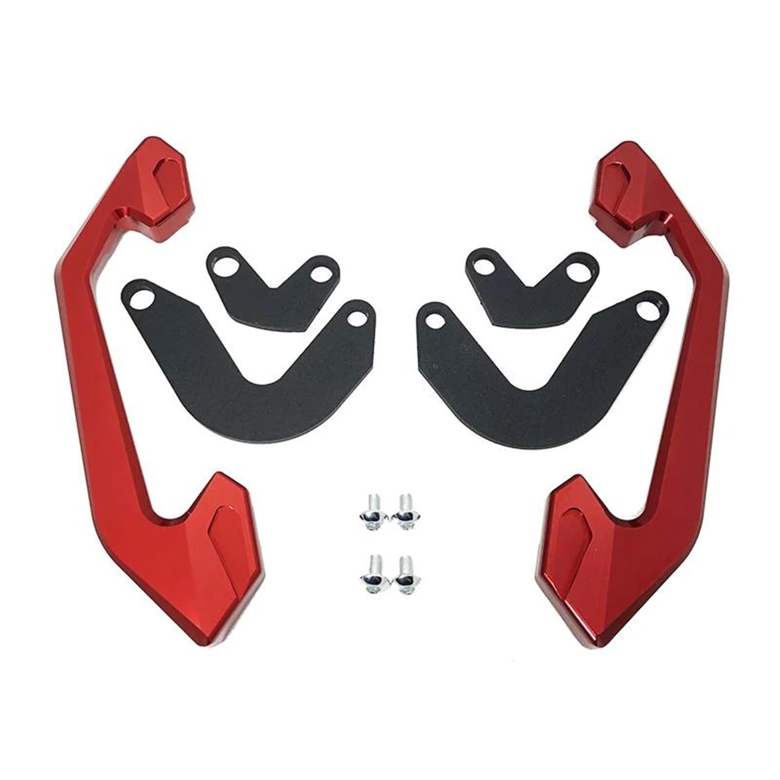 Armlehne Hinten 4 Farbe Motorrad Aluminium Rücksitz Halteklammern Beifahrergriffhalter Für CB650R CBR650R CB 650R 2019 2020 2021(Rood) von FSOZDBBPL