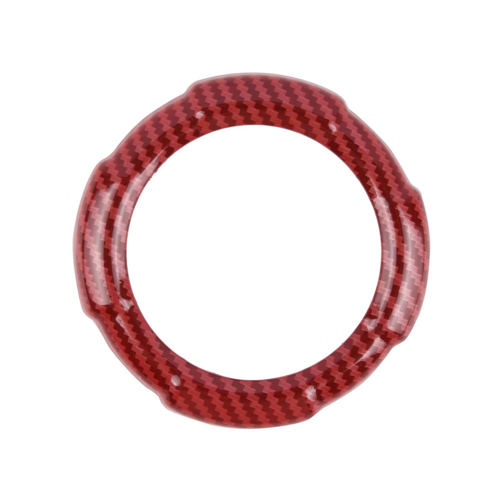 Auto Innenraum Aufkleber Auto Klimaanlage Vent Outlet Dekoration Abdeckung Ring Für Suzuki Jimny 2019 2020 2021 2022 2023 JB64 JB74 Innen Zubehör(Red Carbon Fiber) von FSOZDBBPL