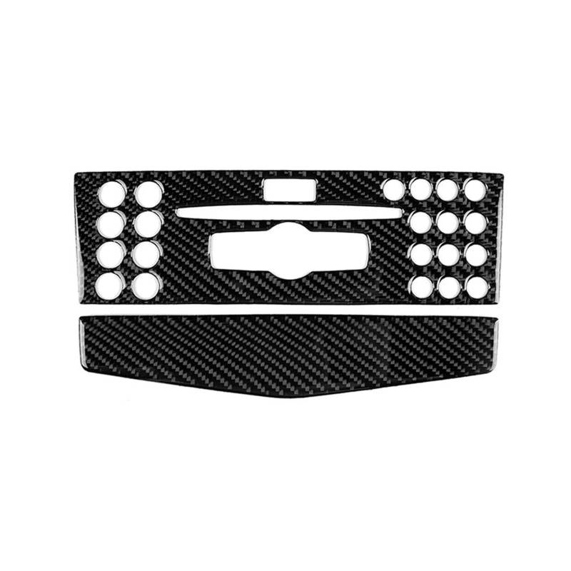 Auto Innenraum Aufkleber Für Benz C-Klasse W204 2007-2010 Carbon Faser Auto Innen Dekoration Mittelkonsole CD Panel Aufkleber Trim Abdeckung(Below without hole) von FSOZDBBPL