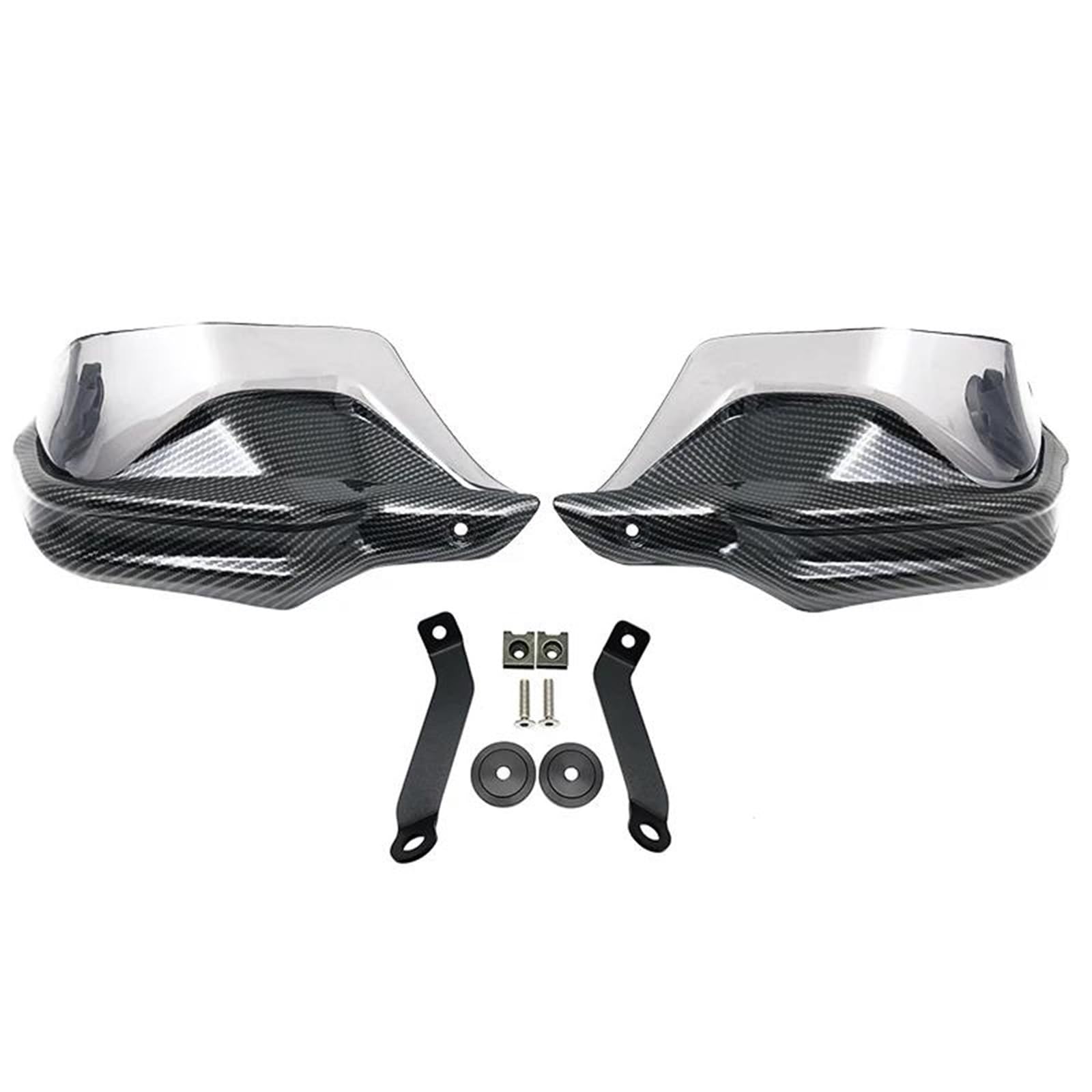 Motorrad Griffschutz Für NX500 NX400 NX 500 400 2023 2024 Dedizierter Handschutz Motorrad Handprotektoren Lenkerschutz Windschutzscheibe(Carbon Grey Set) von FSOZDBBPL