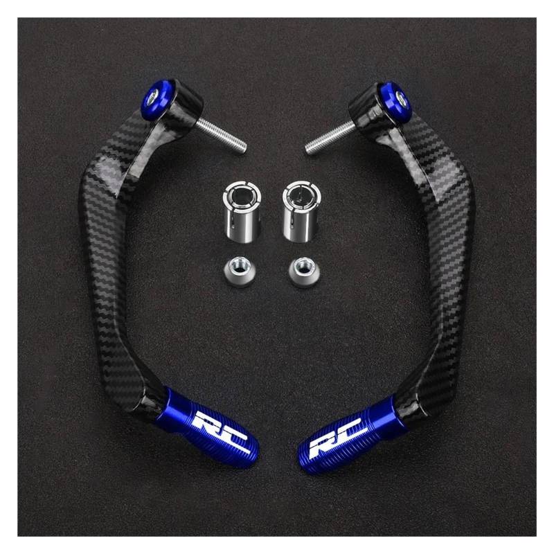 Motorrad Griffschutz Motorrad Lenker Bremse Kupplung Hebel Hand Schutzfolie Handschutz Kit Für RC125 RC200 RC390 RC250 RC8 RC8R RC51(Blue) von FSOZDBBPL