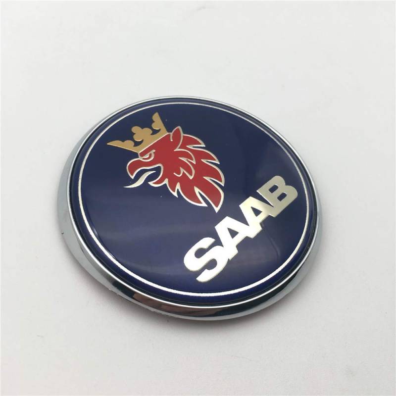 FT&C 1 Stück 67 mm blau Farbe für Saab 9-3 93 YS3D Schrägheck 1998-2002 Auto Kofferraum Emblem Heckklappe Badge Aufkleber 5289889 von FT&C