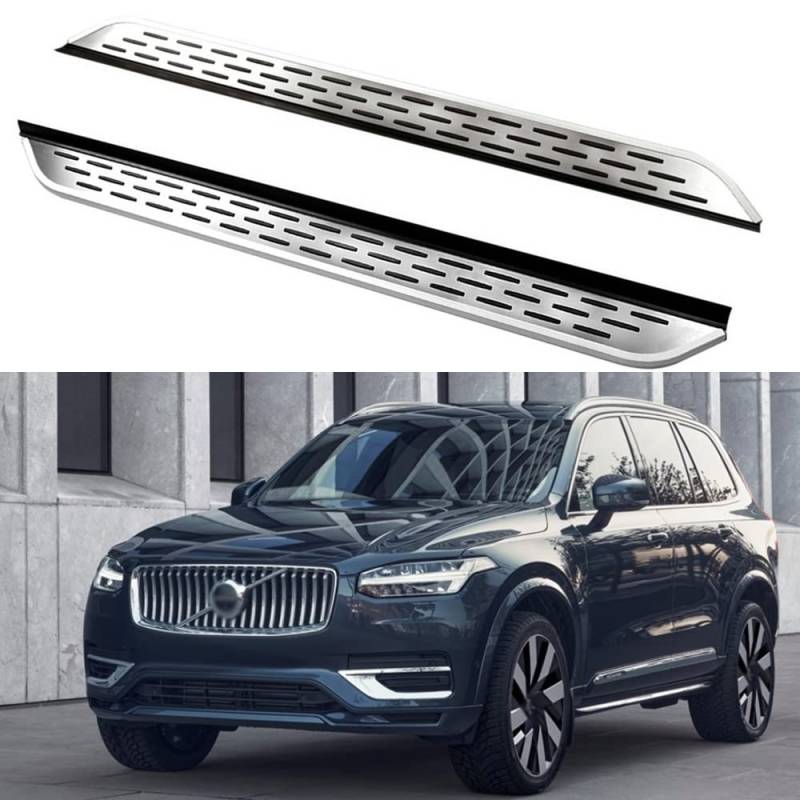 FTAPACCE 2 x Aluminium-Trittbretter für Nerf-Stangen, Seitenpedale, passend für Volvo XC90 2015–2019 von FTAPACCE