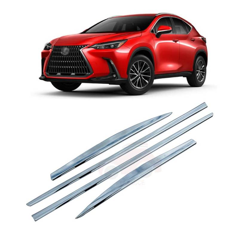 FTAPACCE 4 Stück Seitentürschweller-Zierleisten, passend für Lexus All New NX 250 350 350h 450h 2022 2023 ABS-Kunststoff, Silber von FTAPACCE