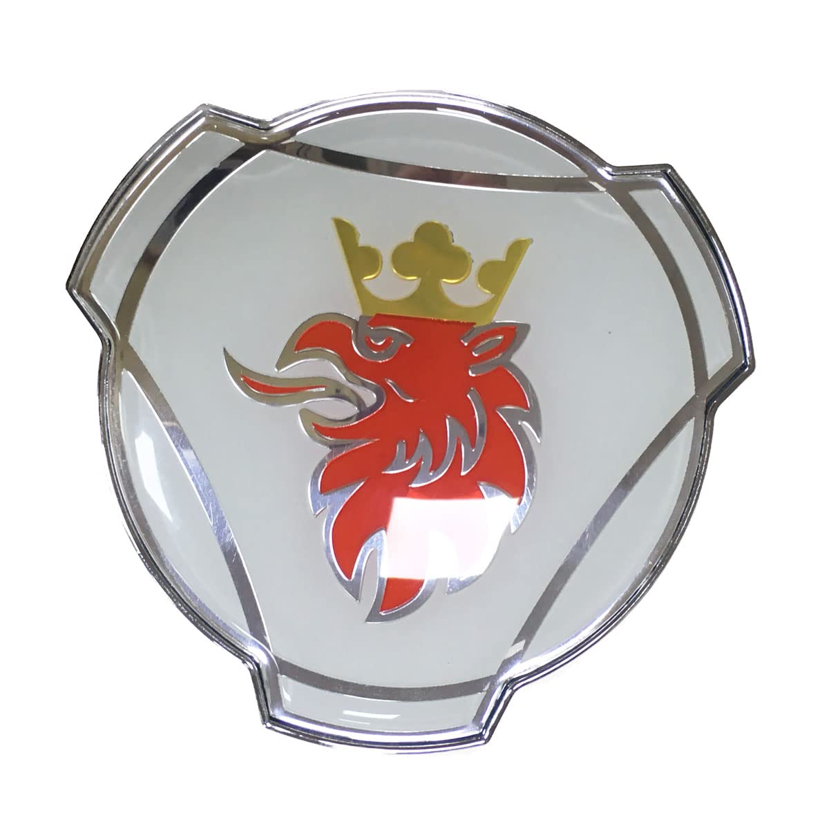 1 STÜCK Für SAAB Scania Griffin Abzeichen LKW Benutzerdefinierte Logo 80mm ABS Auto Kühlergrill Motorhaube Emblem (White) von FTC