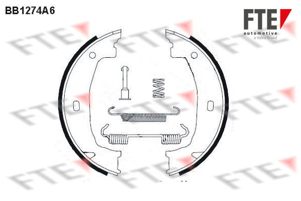 Bremsbackensatz, Feststellbremse Hinterachse beidseitig FTE BB1274A6 von FTE