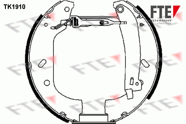 Bremsbackensatz Hinterachse FTE TK1910 von FTE