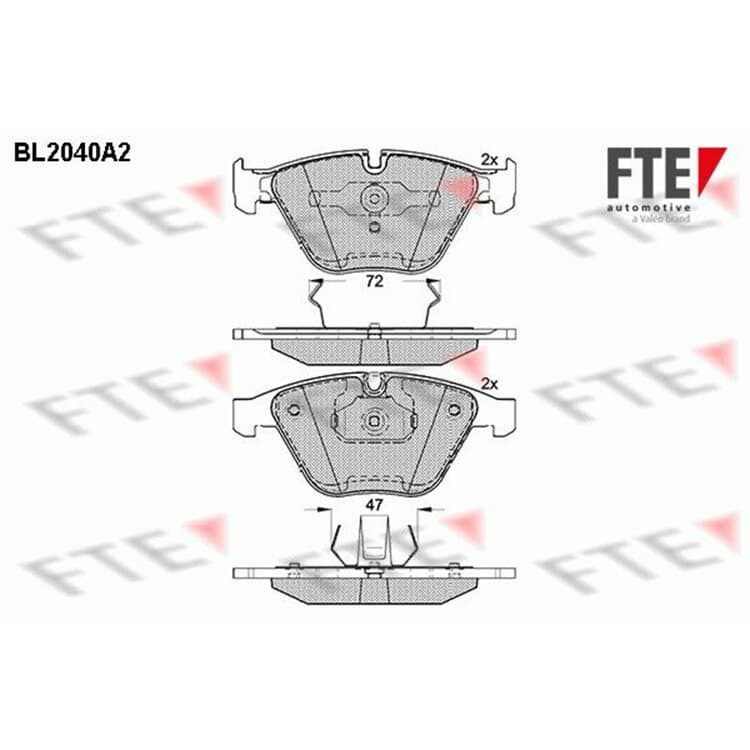 FTE Bremsbel?ge vorne BMW 3er X1 Z4 von FTE