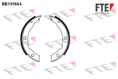 Fte Bremsbackensatz, Feststellbremse [Hersteller-Nr. 9100079] für Peugeot von FTE