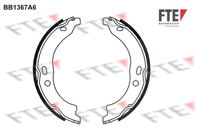 Fte Bremsbackensatz, Feststellbremse [Hersteller-Nr. 9100113] für Citroën, Fiat, Iveco, Opel, Peugeot von FTE