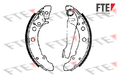 Fte Bremsbackensatz [Hersteller-Nr. 9100001] für Audi, Seat, VW von FTE