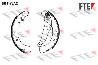 Fte Bremsbackensatz [Hersteller-Nr. 9100038] für Opel von FTE