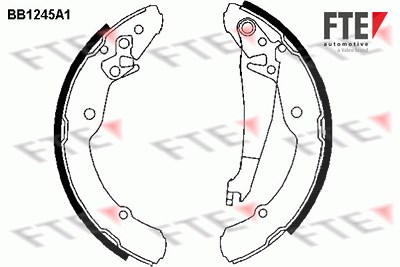 Fte Bremsbackensatz [Hersteller-Nr. 9100049] für Seat, Skoda, VW von FTE