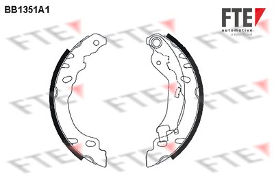 Fte Bremsbackensatz [Hersteller-Nr. 9100103] für Fiat, Ford von FTE