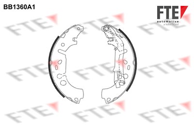 Fte Bremsbackensatz [Hersteller-Nr. 9100108] für Fiat, Opel von FTE