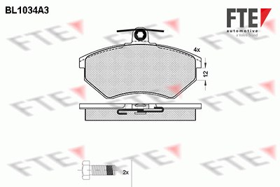 Fte Bremsbelagsatz, Scheibenbremse [Hersteller-Nr. 9010013] für Seat, VW von FTE