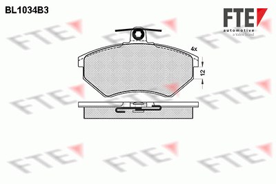 Fte Bremsbelagsatz, Scheibenbremse [Hersteller-Nr. 9010014] für Seat, VW von FTE