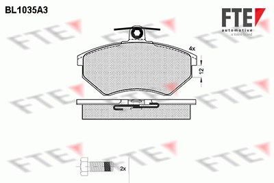 Fte Bremsbelagsatz, Scheibenbremse [Hersteller-Nr. 9010015] für Audi, Seat, VW von FTE