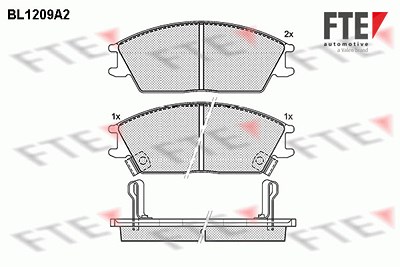 Fte Bremsbelagsatz, Scheibenbremse [Hersteller-Nr. 9010062] für Hyundai von FTE