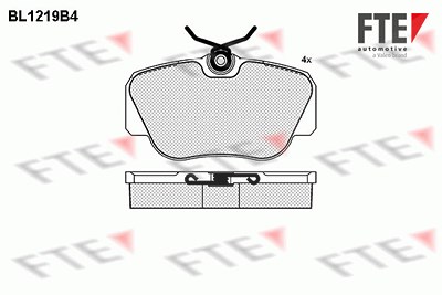 Fte Bremsbelagsatz, Scheibenbremse [Hersteller-Nr. 9010065] für Mercedes-Benz von FTE