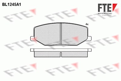 Fte Bremsbelagsatz, Scheibenbremse [Hersteller-Nr. 9010071] für Suzuki von FTE