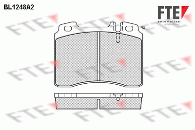 Fte Bremsbelagsatz, Scheibenbremse [Hersteller-Nr. 9010074] für Mercedes-Benz von FTE