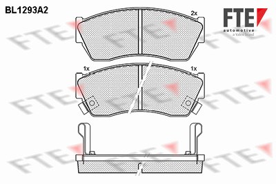 Fte Bremsbelagsatz, Scheibenbremse [Hersteller-Nr. 9010095] für Chevrolet, Subaru, Suzuki, Tata von FTE