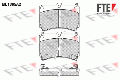 Fte Bremsbelagsatz, Scheibenbremse [Hersteller-Nr. 9010143] für Kia, Mazda von FTE