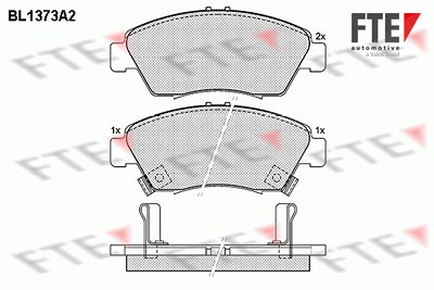 Fte Bremsbelagsatz, Scheibenbremse [Hersteller-Nr. 9010150] für Honda von FTE