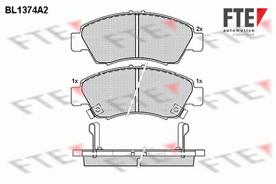 Fte Bremsbelagsatz, Scheibenbremse [Hersteller-Nr. 9010151] für Honda von FTE