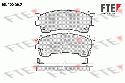 Fte Bremsbelagsatz, Scheibenbremse [Hersteller-Nr. 9010158] für Mazda von FTE