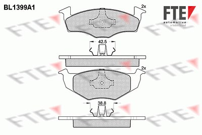 Fte Bremsbelagsatz, Scheibenbremse [Hersteller-Nr. 9010171] für Seat, Skoda, VW von FTE