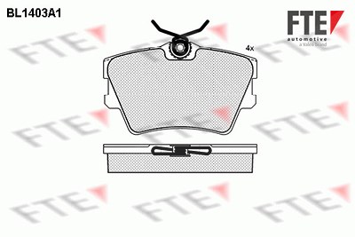 Fte Bremsbelagsatz, Scheibenbremse [Hersteller-Nr. 9010174] für VW von FTE